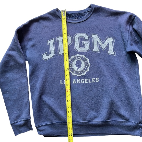J Paul Getty Museum Los Angeles Collegiate sweatshirt navy blue cotton | sz S/M - Picture 5 of 8
